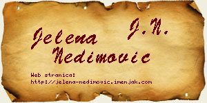 Jelena Nedimović vizit kartica